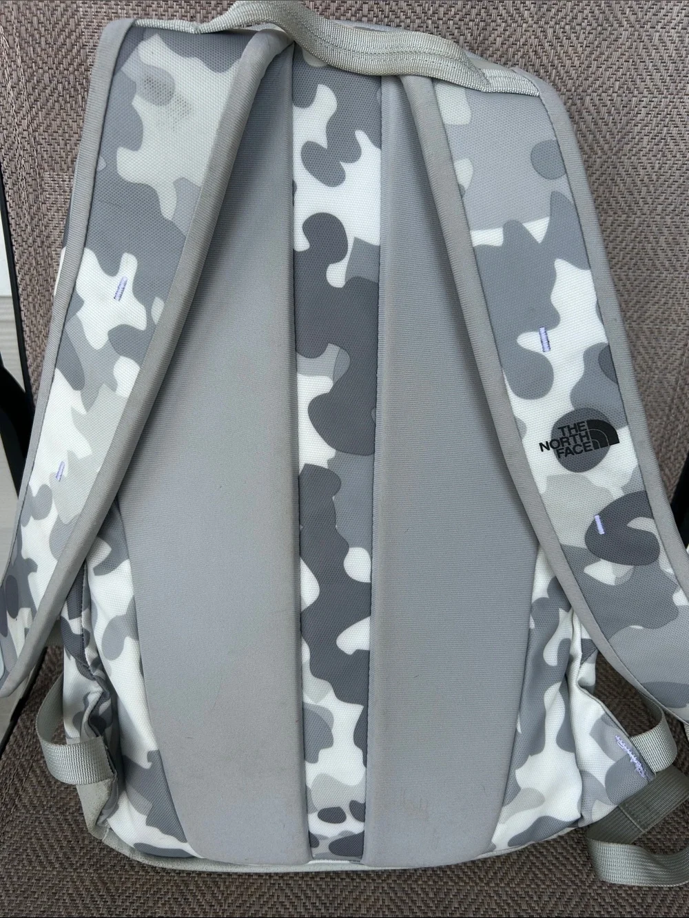 The North Face Gray and White Camo Backpack - Men's Daypack